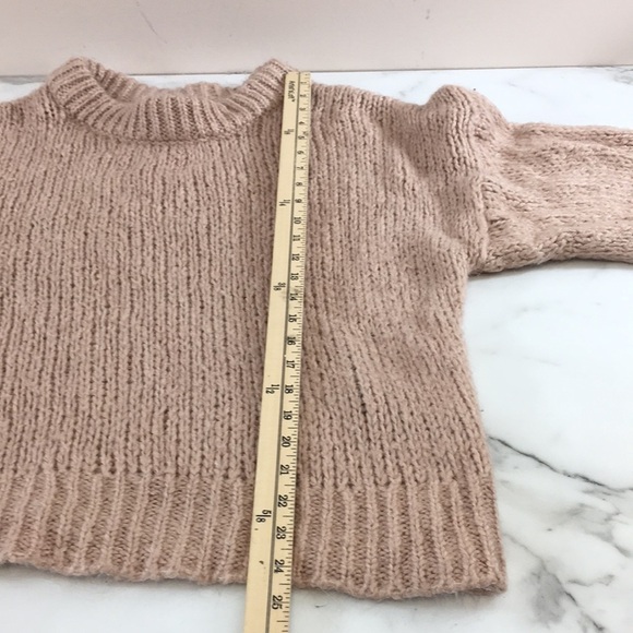 Zara Knit Sweater Womens Small Blush Pink Knit Acrylic Pullover Cozy Mohair Wool - Picture 13 of 14
